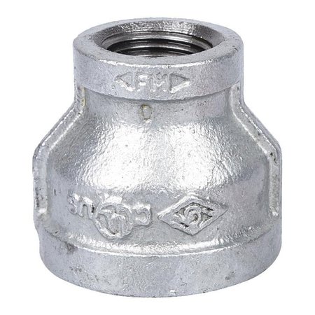 PROSOURCE Exclusively Orgill Reducing Pipe Coupling, 1 x 12 in, Threaded, Malleable Steel, SCH 40 Schedule 24-1X1/2G